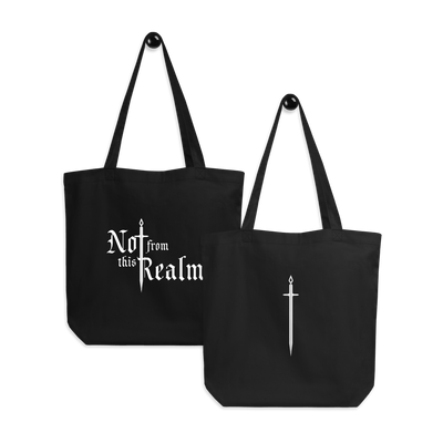 Basics Organic Tote Bag — Obsidian - Not From This Realm