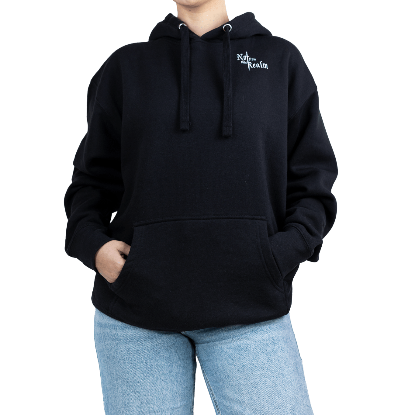 Basics Hoodie — Obsidian Black - Not From This Realm