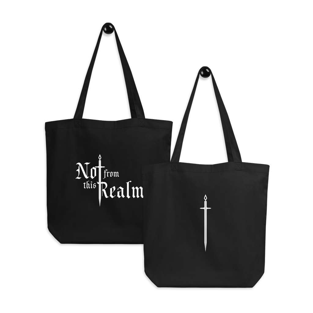 Basics Organic Tote Bag — Obsidian - Not From This Realm