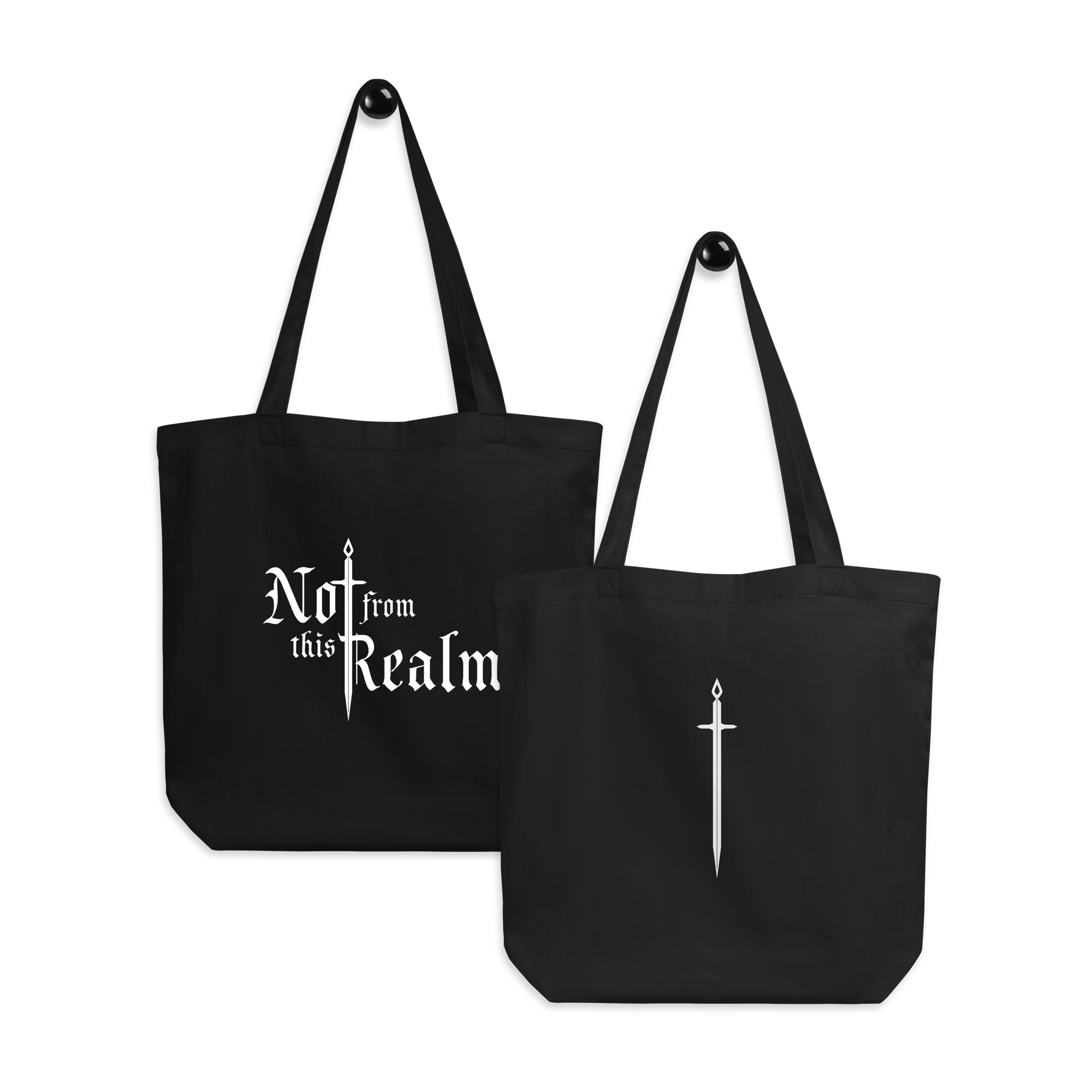 Basics Organic Tote Bag — Obsidian - Not From This Realm