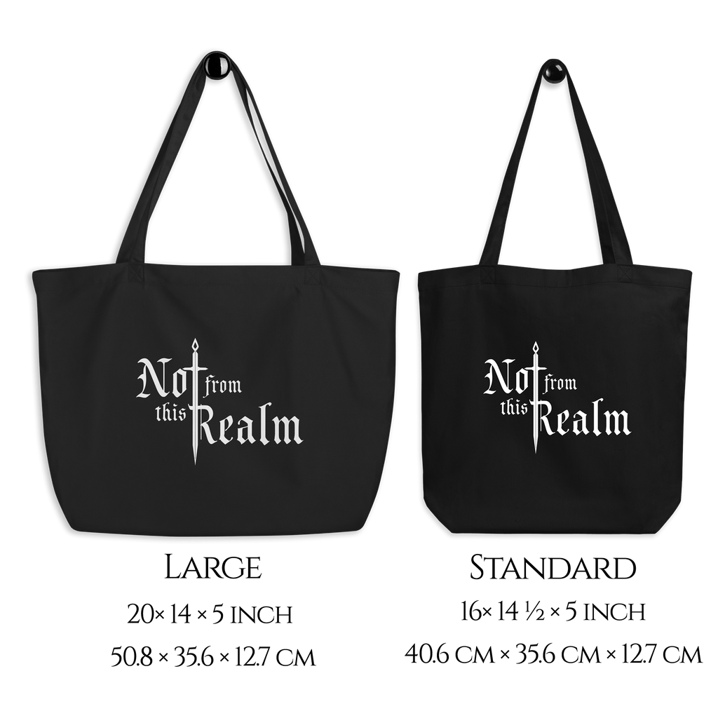 Basics Organic Tote Bag — Obsidian - Not From This Realm