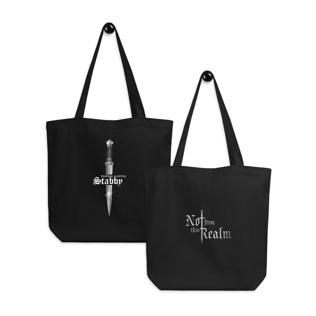 Blades of the Realm Organic Tote Bag — Obsidian - Not From This Realm