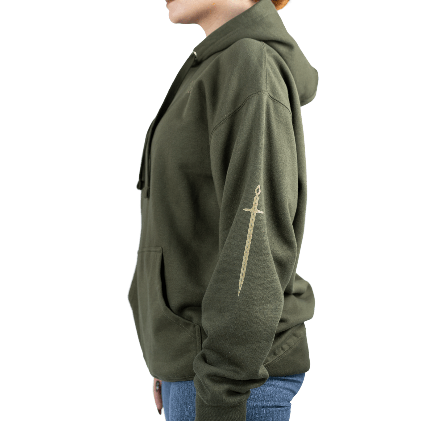 Monochromes Hoodie — Deepwood Green - Not From This Realm