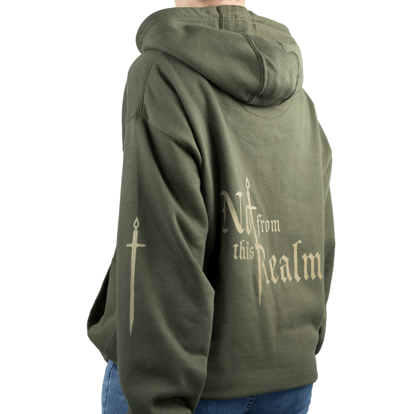 Monochromes Hoodie — Deepwood Green - Not From This Realm