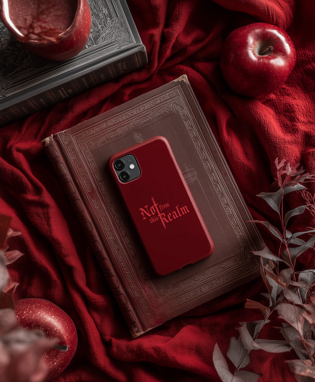 Monochromes Tough Case for iPhone® — Moonblood Red - Not From This Realm