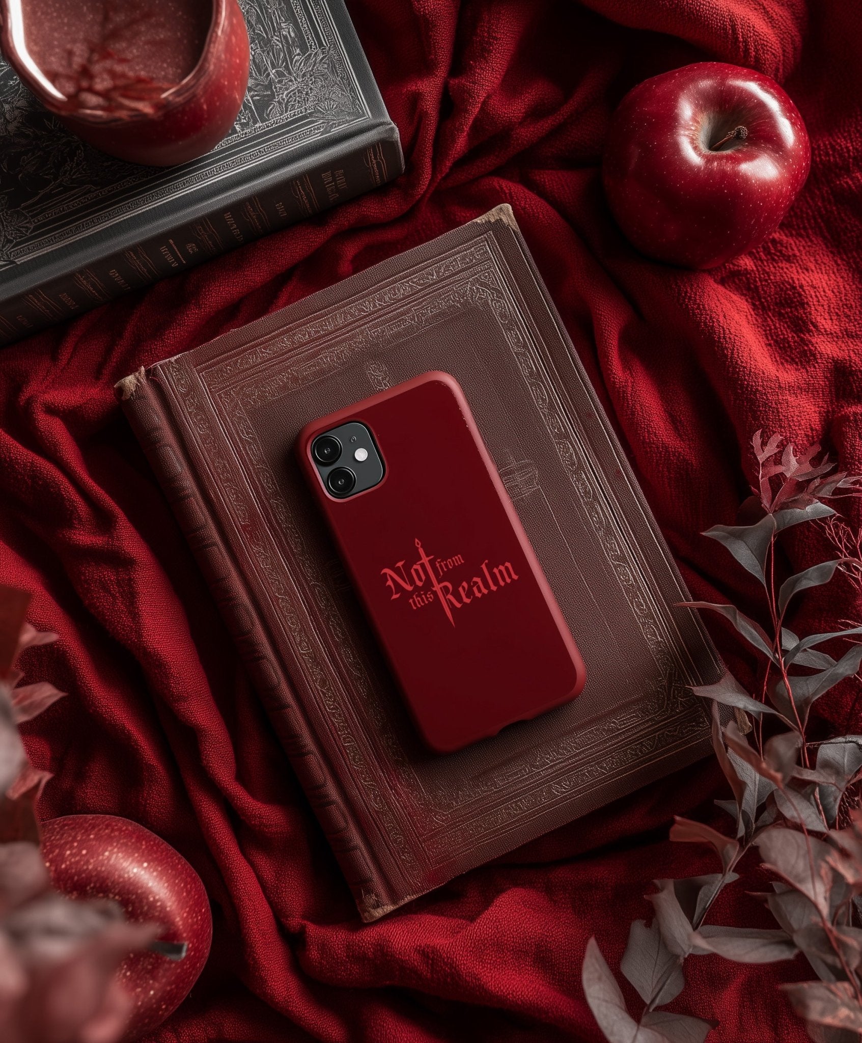 Monochromes Tough Case for iPhone® — Moonblood Red - Not From This Realm
