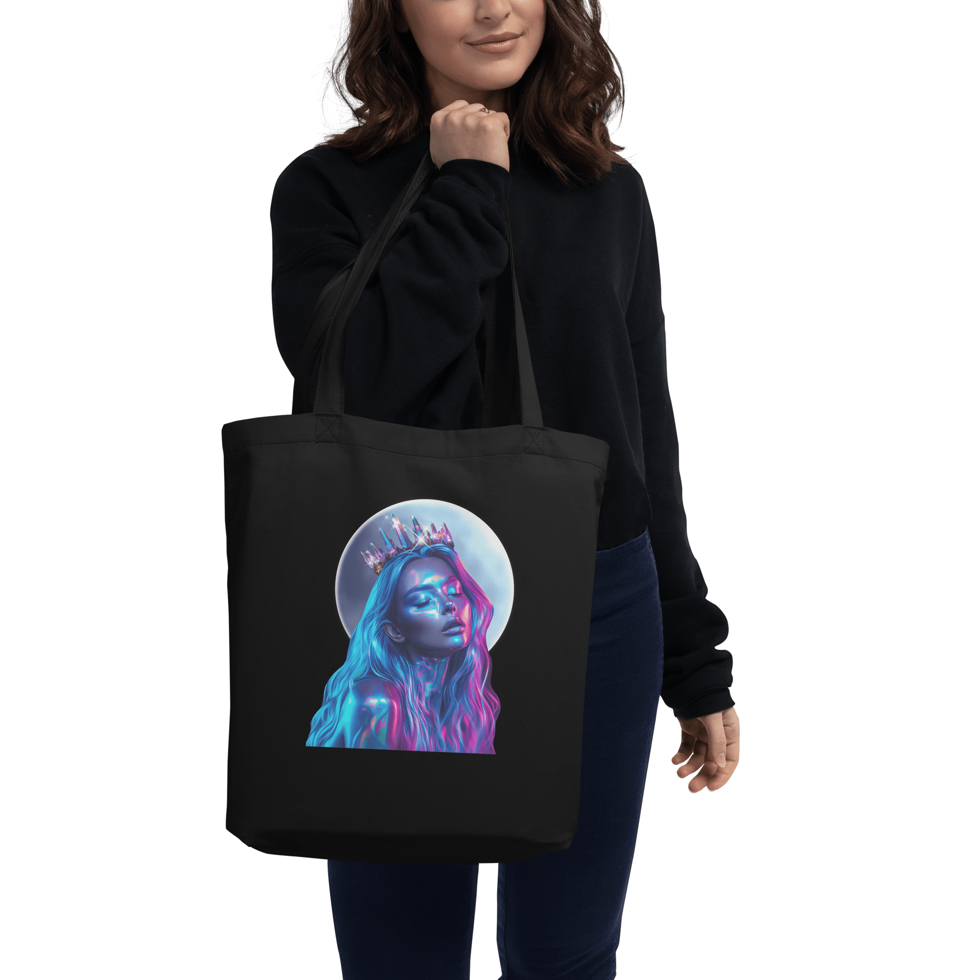 Moonbound Organic Tote Bag — Obsidian - Not From This Realm