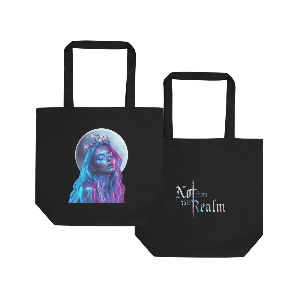 Moonbound Organic Tote Bag — Obsidian - Not From This Realm
