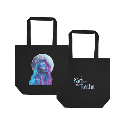 Moonbound Organic Tote Bag — Obsidian - Not From This Realm