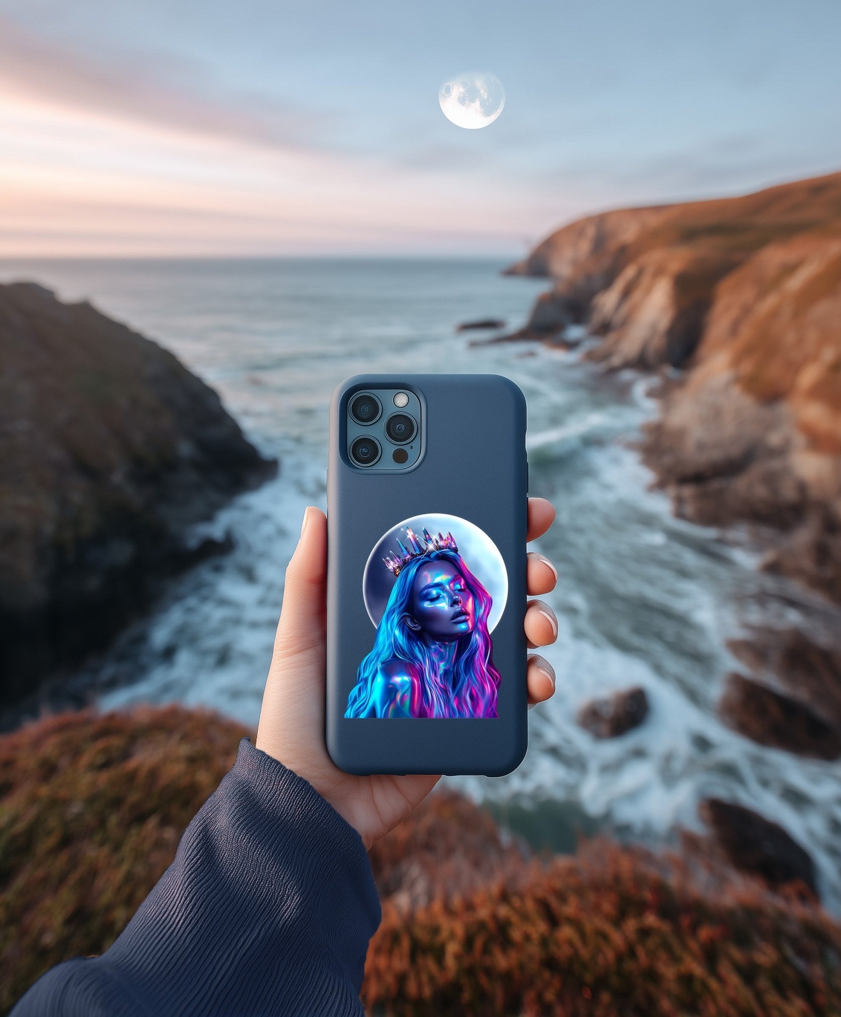 Moonbound Tough Case for iPhone® — Moontide Navy - Not From This Realm