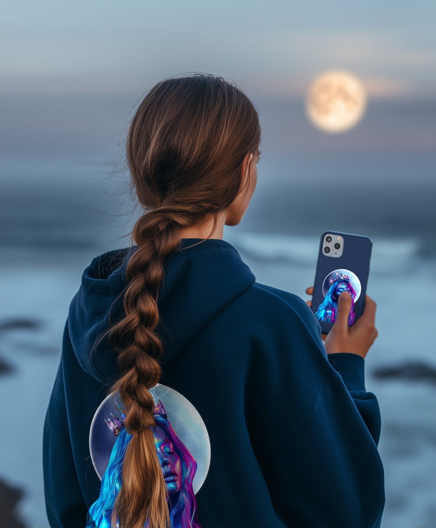 Moonbound Tough Case for iPhone® — Moontide Navy - Not From This Realm