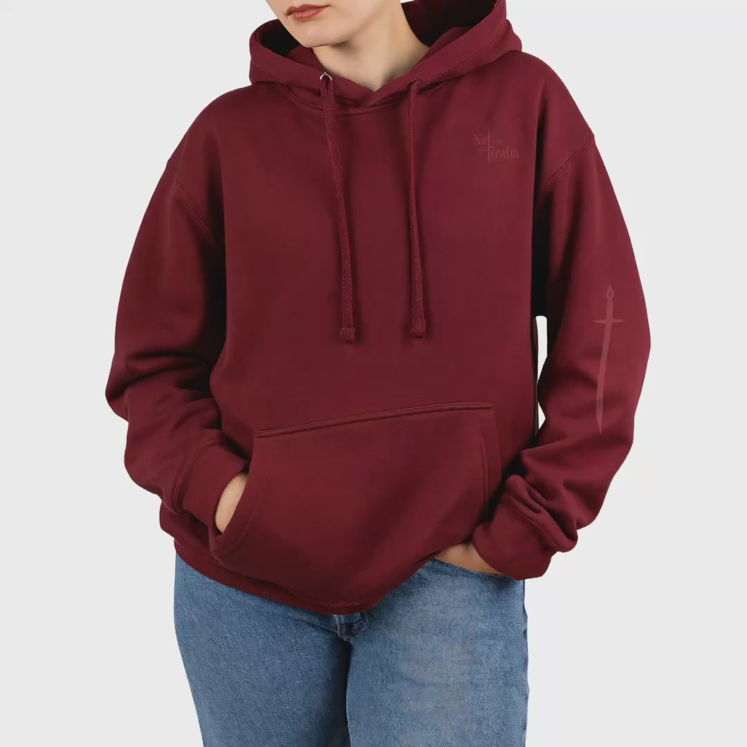 Monochromes Hoodie — Moonblood Red